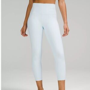 Lululemon align pant 28”  leggings size 8 color powder blue like new worn once